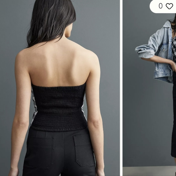 NWT Anthropologie Porridge Faye Gingham Twist -Tube Top - Picture 3 of 9